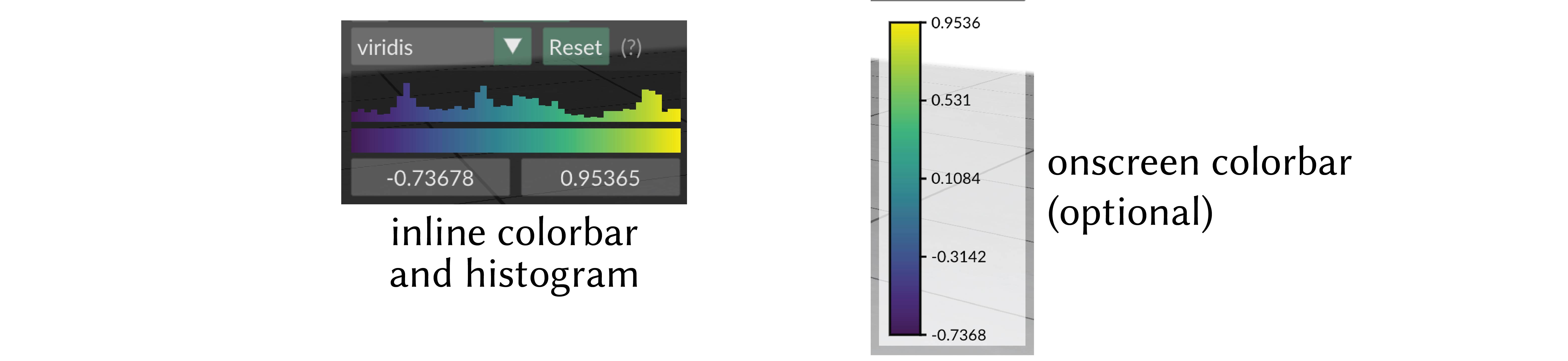 image inline and onscreen colorbar