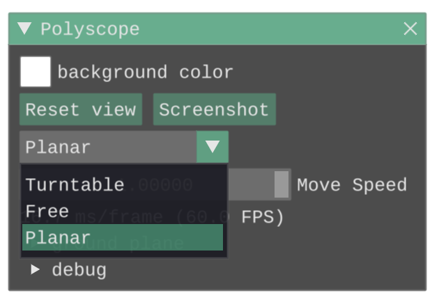 planar view setting